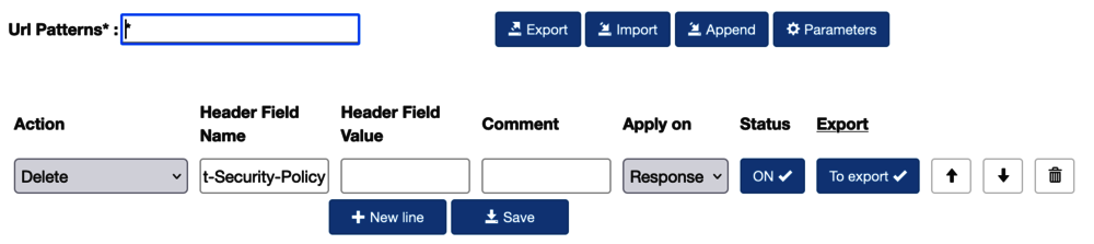 Simple Modify headers rule