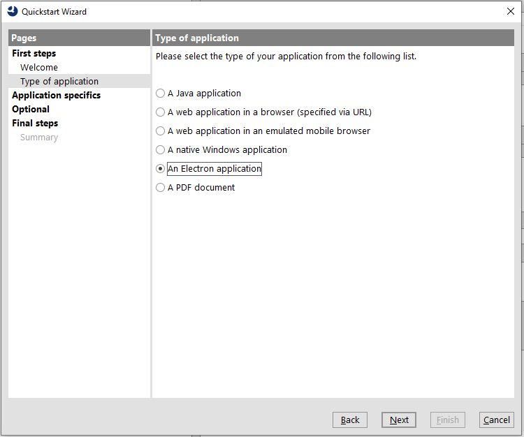 QF-Test Quickstart Wizard