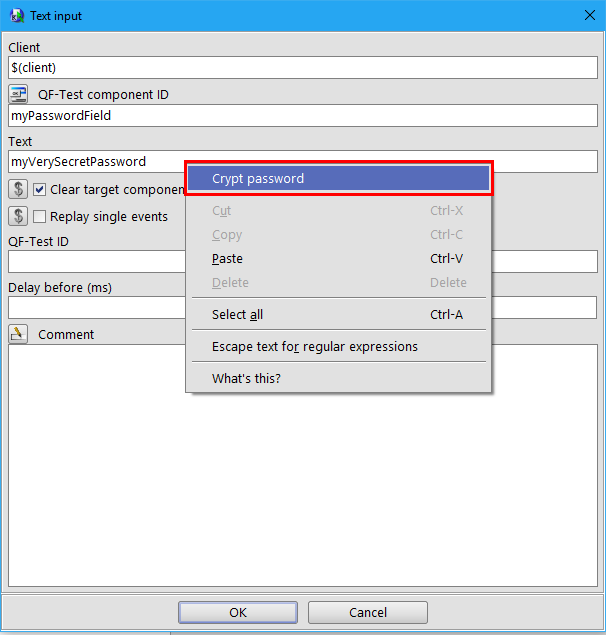 Encrypt Password QF-Test