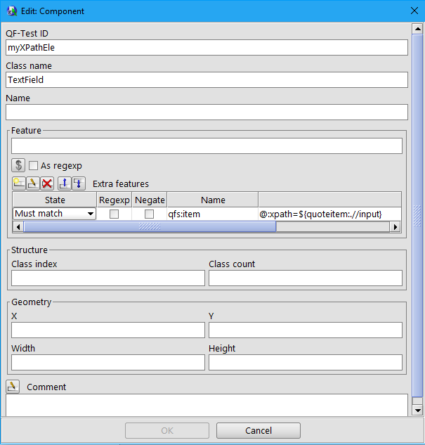 xPath in ComponentNodes QF-Test