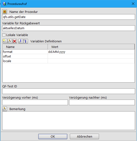 Prozeduraufruf QF-Test