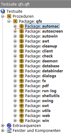 QF-Test Prozeduren in Standardbibliothek