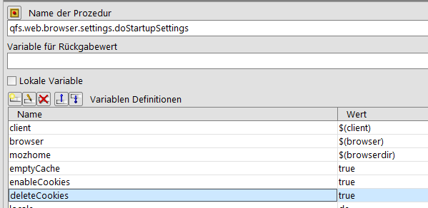 Prozeduren in QF-Test für Webseiten Tests